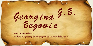 Georgina Begović vizit kartica